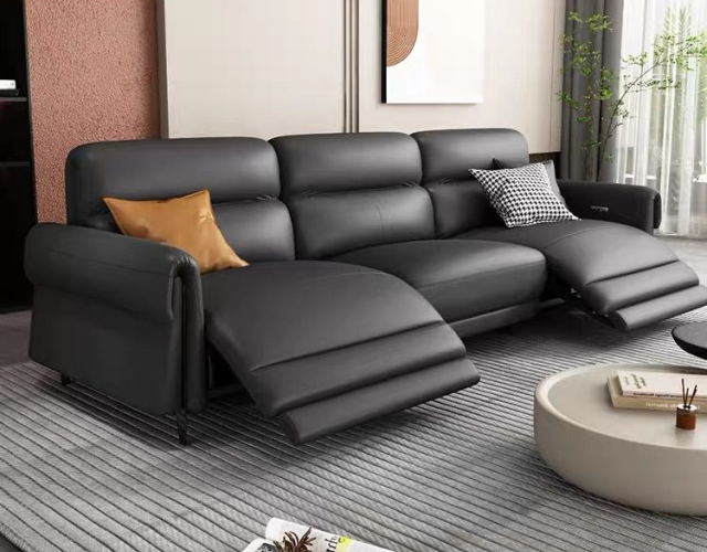 Cora Recliner Leather Lounge image 4