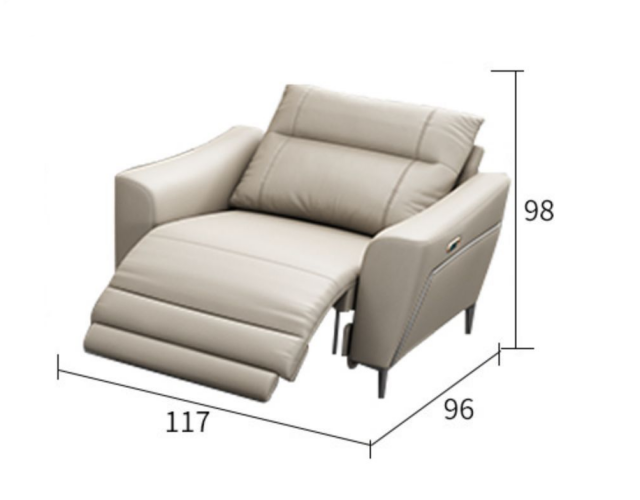 Henry Recliner Leather Lounge image 1