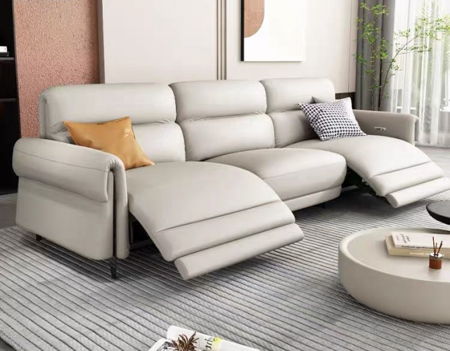 Cora Recliner Leather Lounge image 2