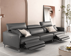 Elite Recliner Leather Lounge - Grey image