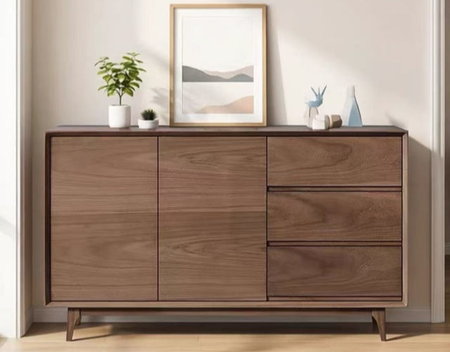 ARDEN Walnut Timber Sideboard with Drawers