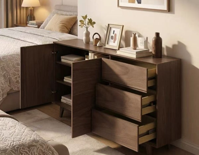 ARDEN Walnut Timber Sideboard with Drawers