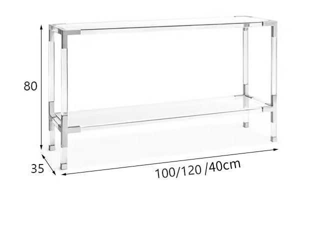 AURORA Luxe Transparent Console Table