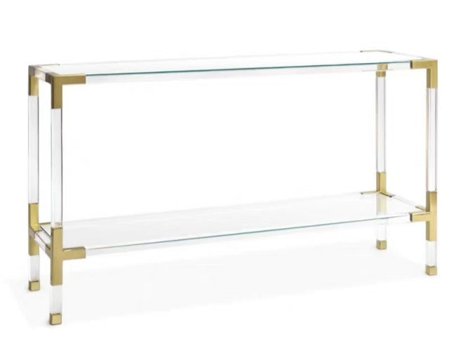 AURORA Luxe Transparent Console Table