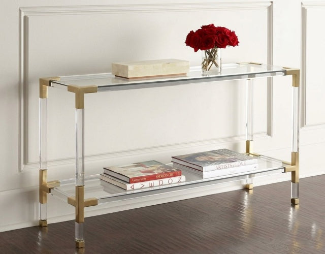 AURORA Luxe Transparent Console Table