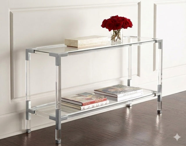 AURORA Luxe Transparent Console Table
