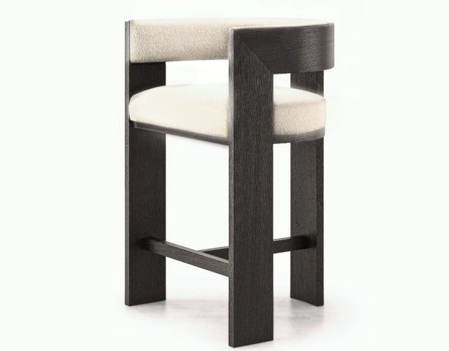 BARI Wooden Bar Stool with Back