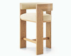 BARI Wooden Bar Stool with Back