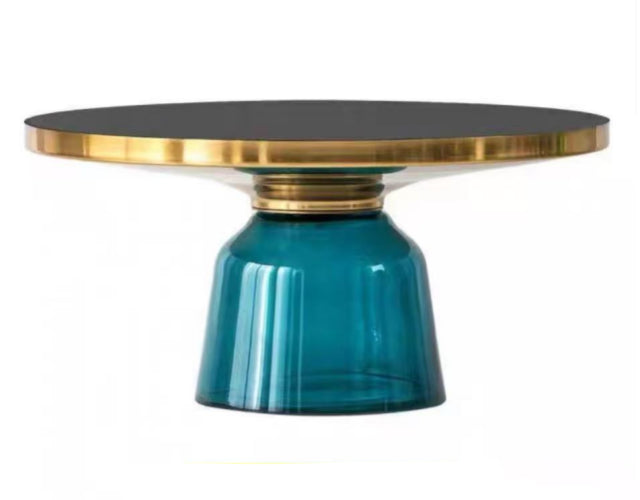 BELLA Bell Shape Glass Coffee Table
