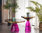 BELLA Bell Shape Glass Coffee Table
