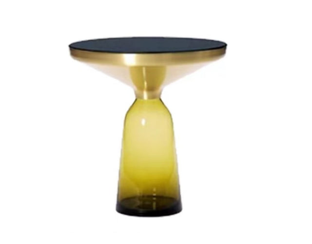 BELLA Bell Shape Glass Side Table