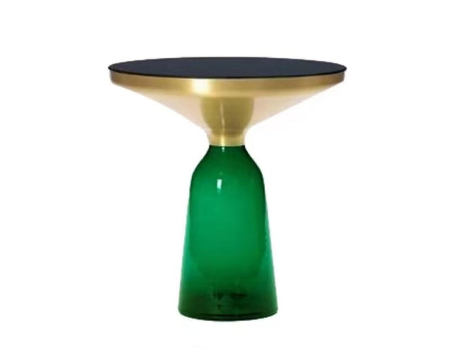 BELLA Bell Shape Glass Side Table