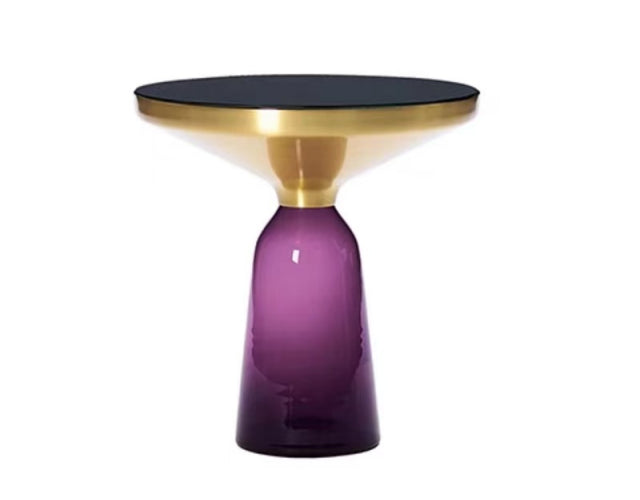 BELLA Bell Shape Glass Side Table