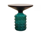 CAPRI Bubble Glass Side Table Gold/Black Accent