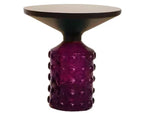 CAPRI Bubble Glass Side Table Gold/Black Accent