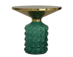 CAPRI Bubble Glass Side Table Gold/Black Accent