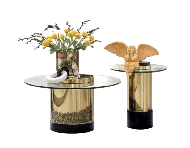 CHIARA Nesting Glass Coffee Table Set