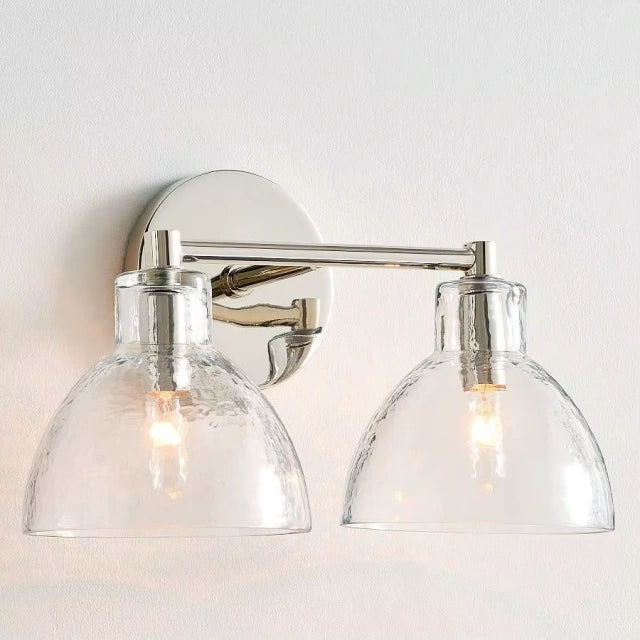 Dome Clear Glass 2 Heads Wall Light