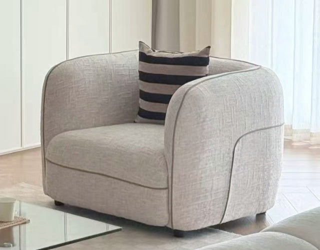 ELARA Fabric Curved Lounge Chair