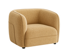 ELARA Fabric Curved Lounge Chair