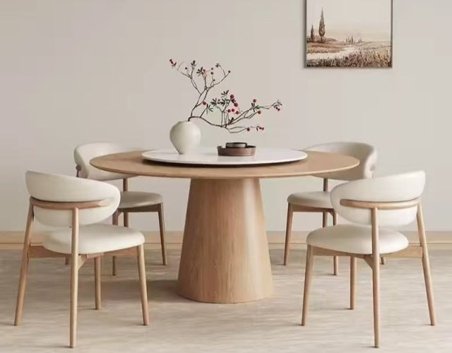 MUNICH Wood Round Dining Table