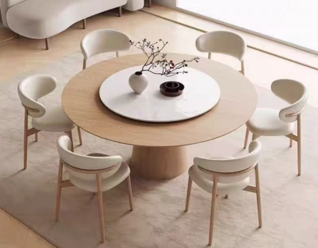 MUNICH Wood Round Dining Table