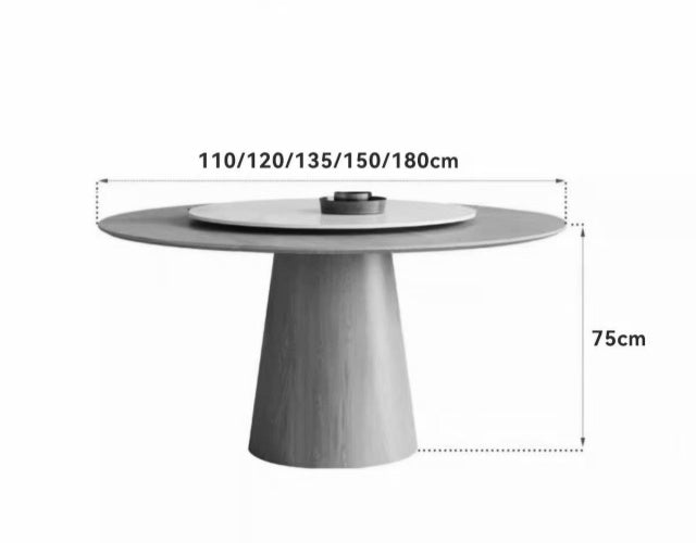 MUNICH Wood Round Dining Table