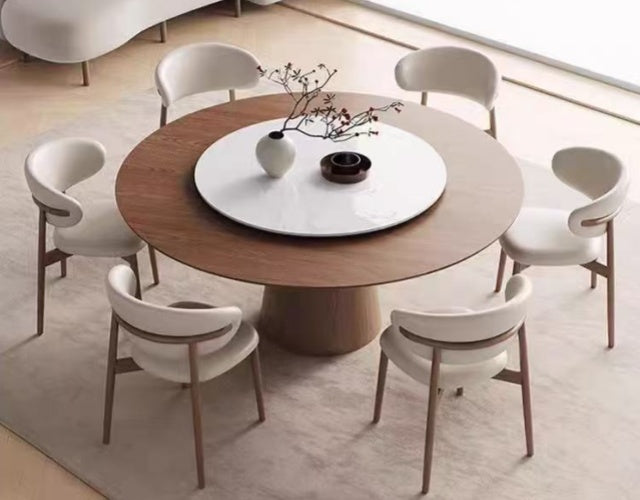 MUNICH Wood Round Dining Table