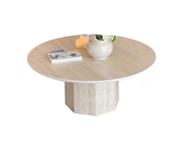 ROMAN Travertine Round Coffee Table