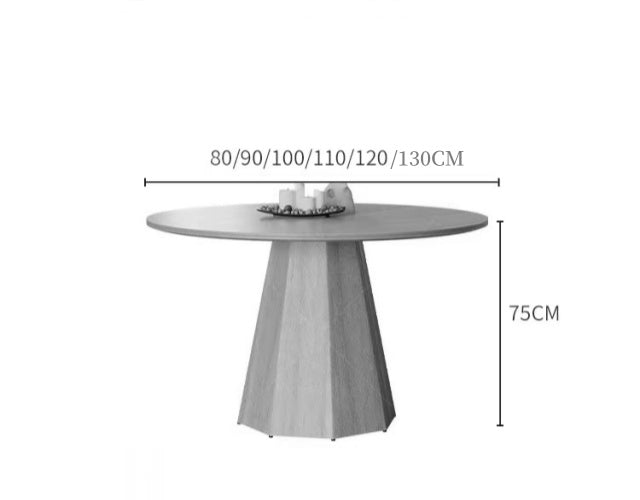 ROMAN Round Travertine Dining Table
