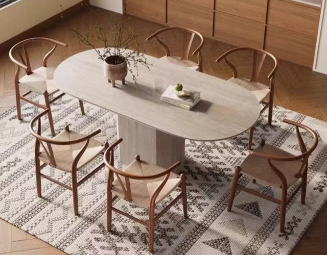 ROMAN Rectangular Travertine Dining Table