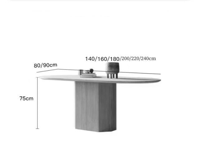 ROMAN Rectangular Travertine Dining Table