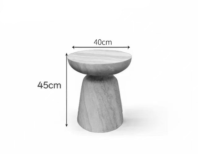SORRENTO Travertine Effect Side Table