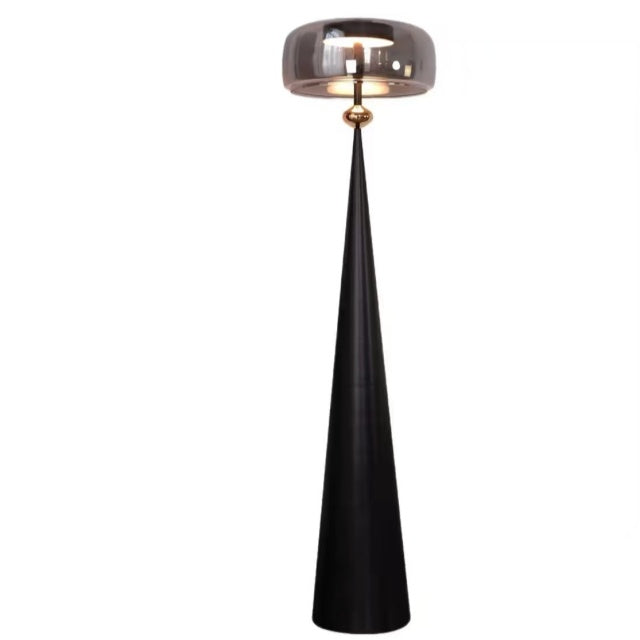 SIRENA Glass Saucer Conical Floor Lamp