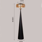 SIRENA Glass Saucer Conical Floor Lamp
