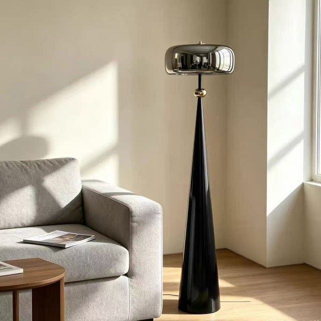 SIRENA Glass Saucer Conical Floor Lamp