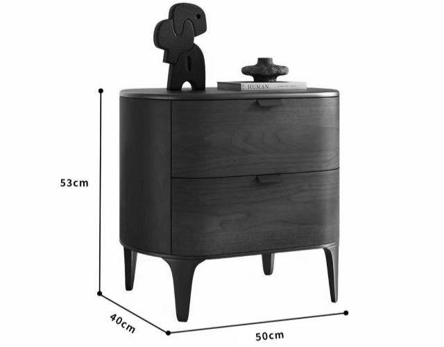 SLOANE Wood Curved Night Stand