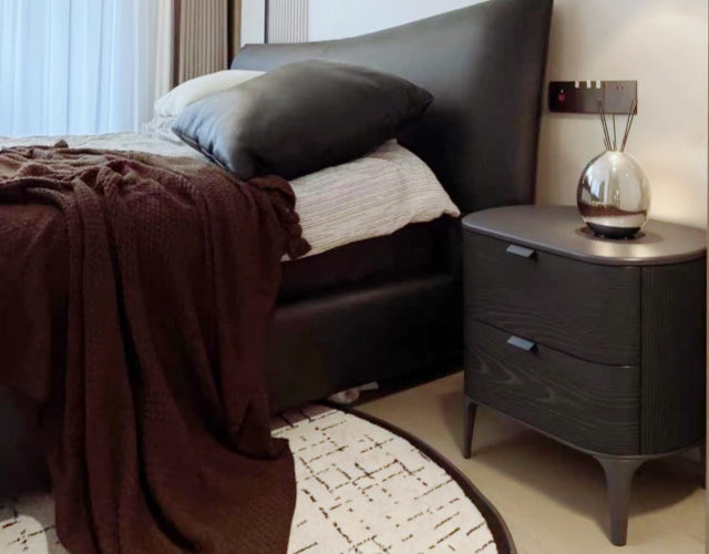 SLOANE Wood Curved Night Stand