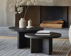 SOREN Nesting Coffee Table Set – Black Pine Wood