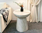 SORRENTO Travertine Effect Side Table