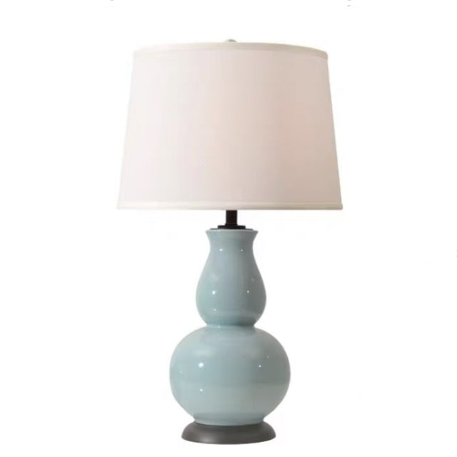 TERRIGAL Double Gourd Ceramic Table Lamp Spa Blue