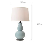 TERRIGAL Double Gourd Ceramic Table Lamp Spa Blue