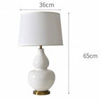 TERRIGAL Double Gourd Ceramic Table Lamp White