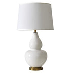 TERRIGAL Double Gourd Ceramic Table Lamp White
