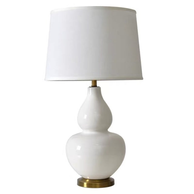 TERRIGAL Double Gourd Ceramic Table Lamp White