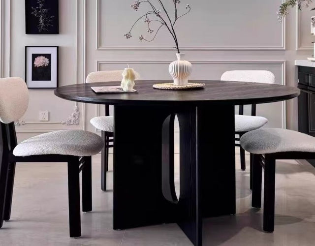 JASPERT Black Timber Dining Table