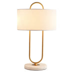 WARNER Table lamp Brushed Gold & White Marble