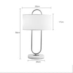 WARNER Table lamp Brushed Gold & White Marble