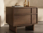 WREN Wood Geometric Bedside Table