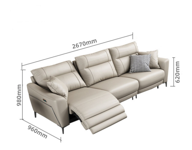 Henry Recliner Leather Lounge image 3